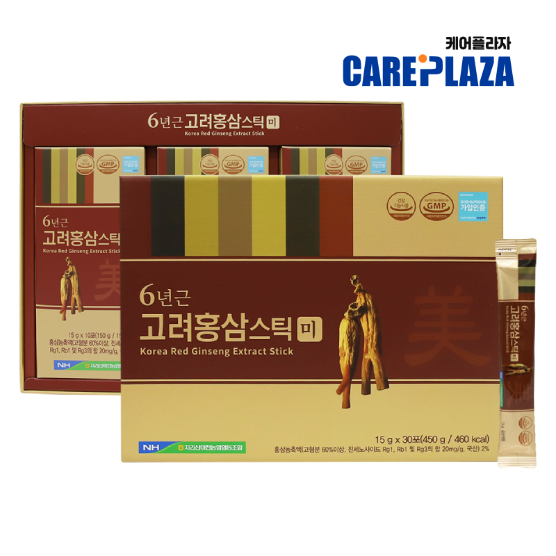 [지리산마천농협] 6년근 고려홍삼스틱 미 15g x 30포 (쇼핑백 증정)
