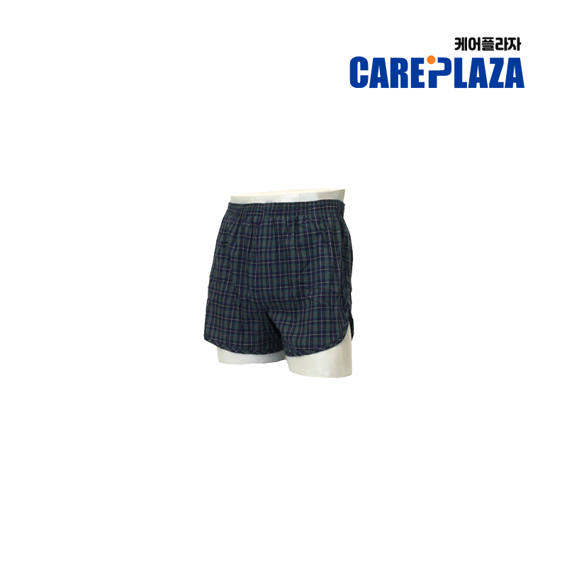 남성 요실금팬티 트렁크 (U0361) 체크그린 LL